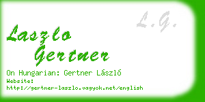 laszlo gertner business card