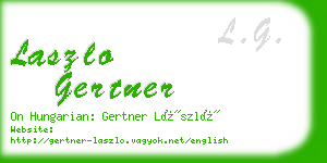 laszlo gertner business card